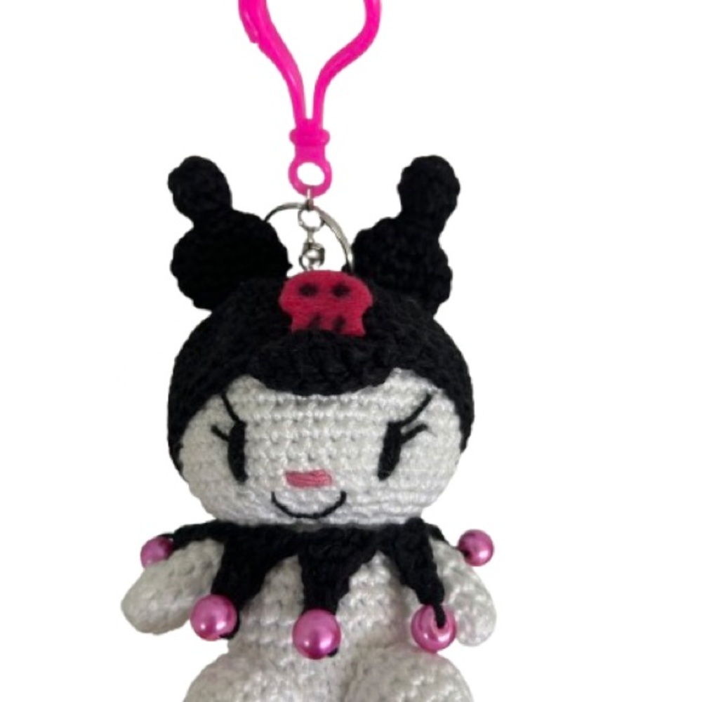 Kuromi Crochet Keychain